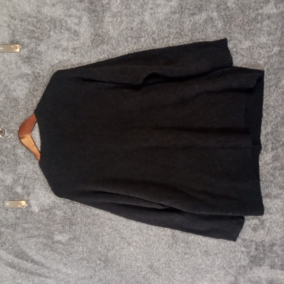 Eileen Fisher Shaggy Long Sleeve Button Cardigan Black Womens Xl - Picture 4 of 11